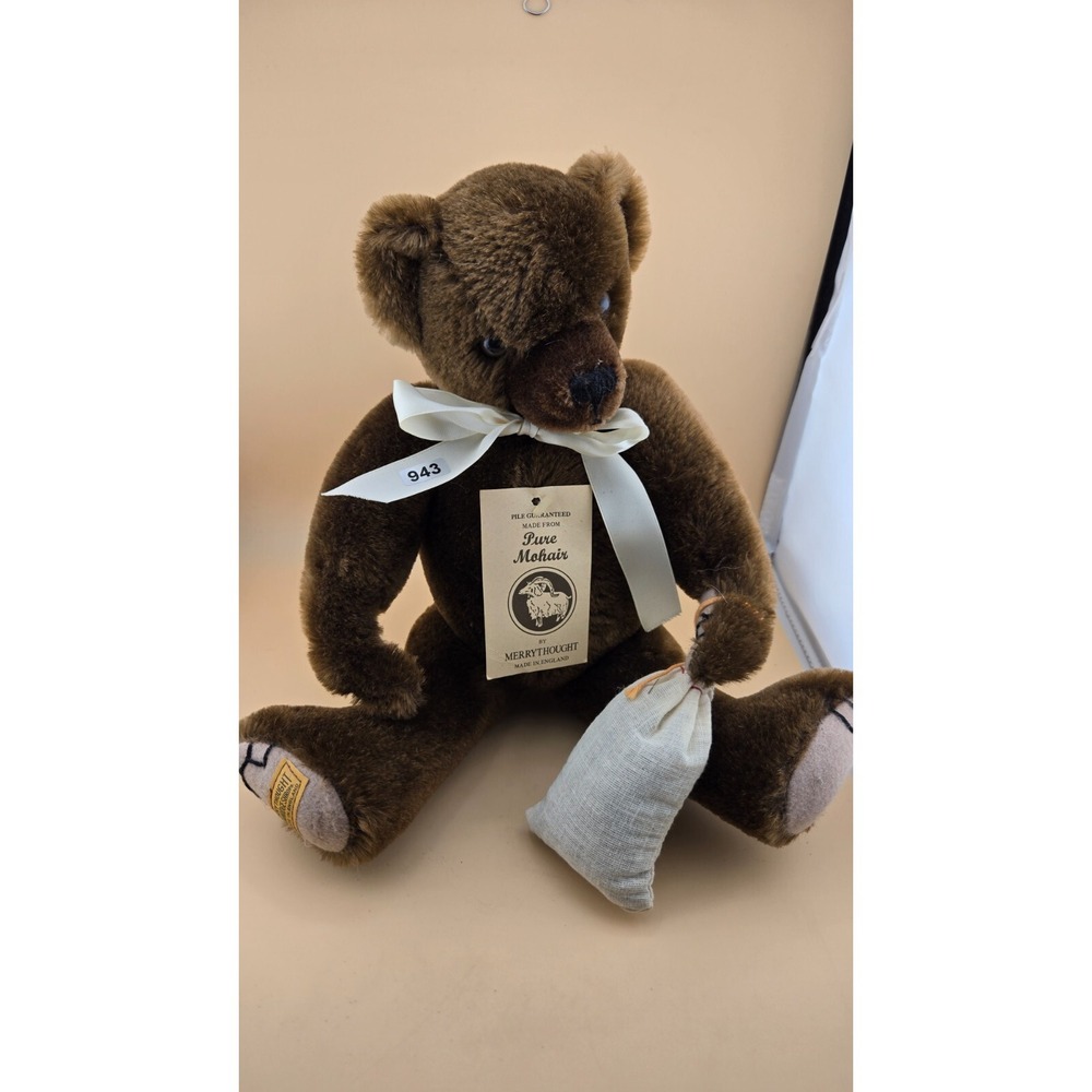 Merrythought Ironbridge Pure Mohair Teddy Bear 11.3/4 Brown, Jointed, England